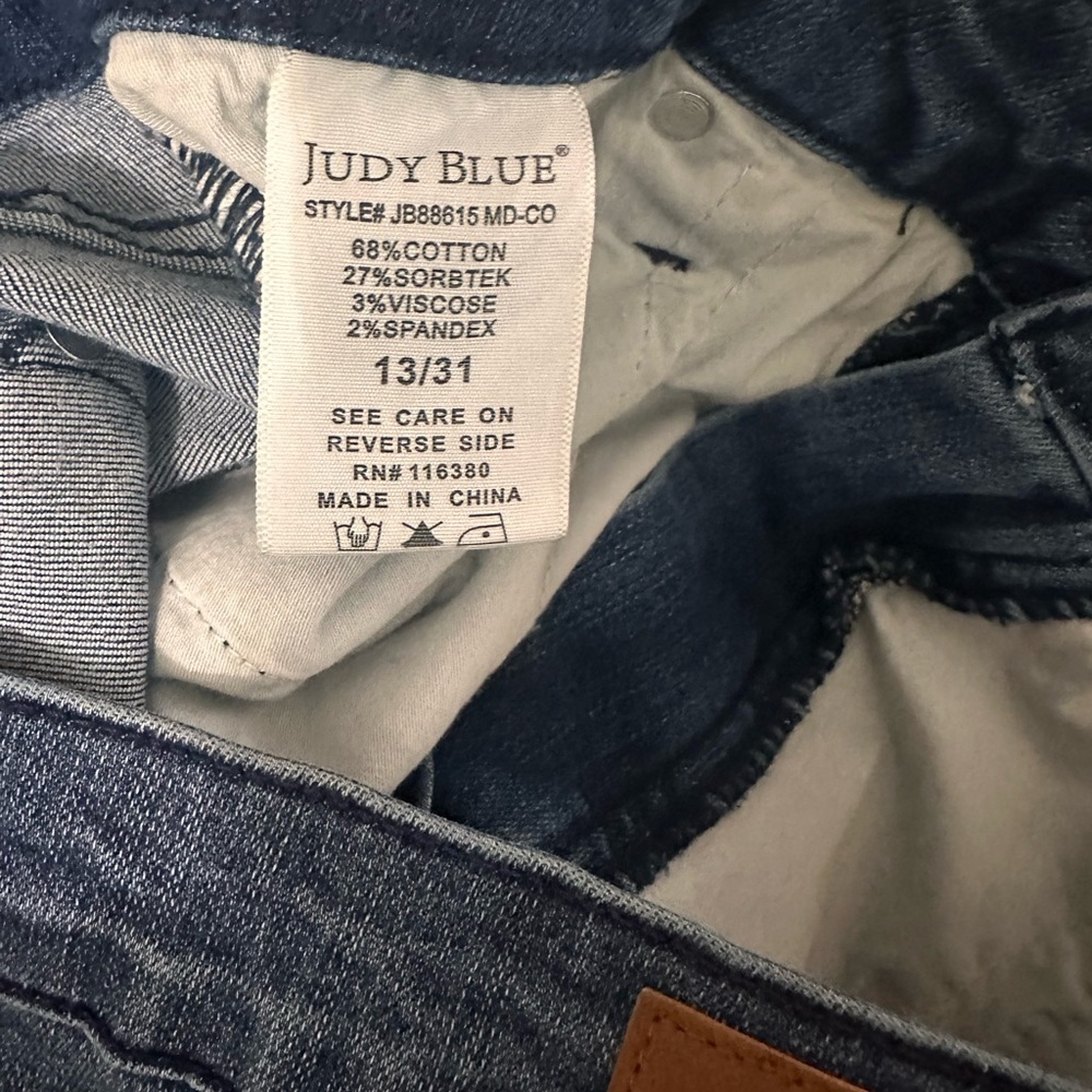 Judy Blue Skinny Fit Medium Blue Denim Wash High Rise Jeans Size 13 - Picture 5 of 5